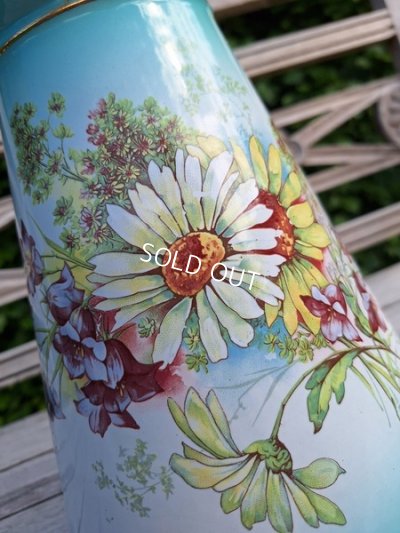 画像2: アンティークホーロー花柄ピッチャー