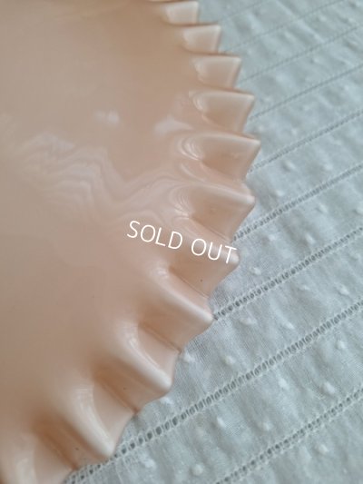 画像9: アンティークピンクオパリンガラスシェード