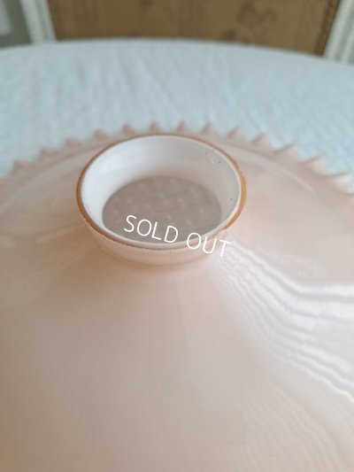 画像10: アンティークピンクオパリンガラスシェード