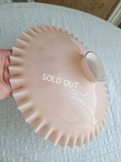 画像12: アンティークピンクオパリンガラスシェード