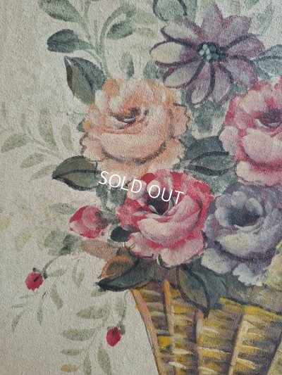 画像27: アンティーク花かご柄ペイント