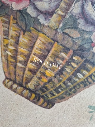 画像28: アンティーク花かご柄ペイント