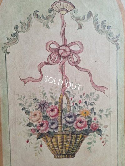画像25: アンティーク花かご柄ペイント