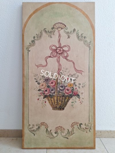 画像24: アンティーク花かご柄ペイント