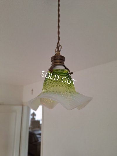 画像5: アンティークオパールセントガラスシェード