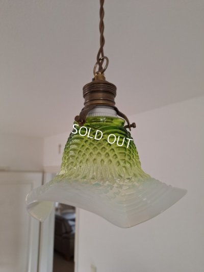 画像4: アンティークオパールセントガラスシェード