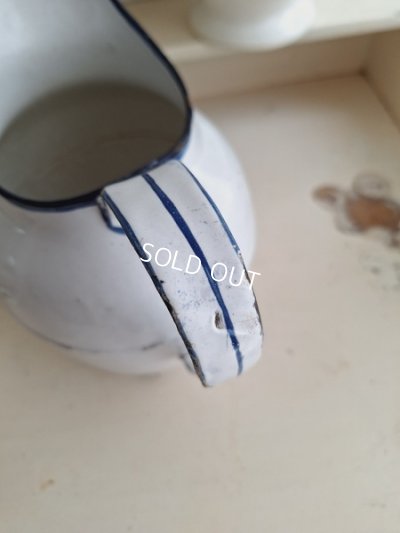 画像8: アンティークホーロー小鳥柄ピッチャー