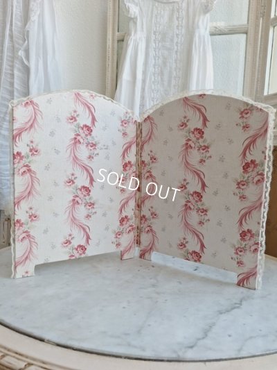画像2: フレンチ花柄カルトナージュ衝立