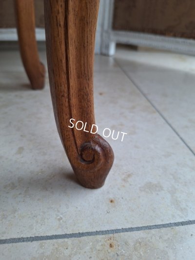 画像7: クイーンアン様式ガブリオールレッグスツール　