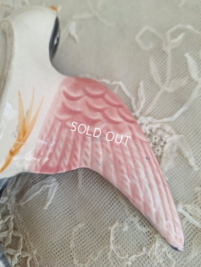 画像20: アンティーク陶器ツバメ2羽セット