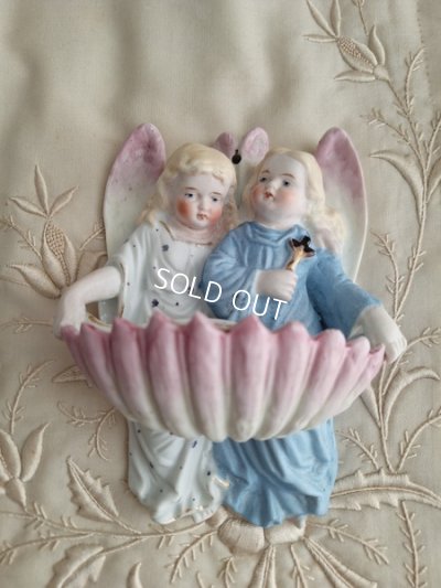 画像9: アンティークダブルエンジェル聖水盤　