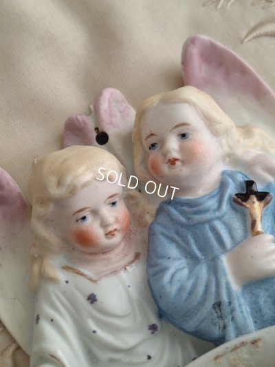 画像2: アンティークダブルエンジェル聖水盤　