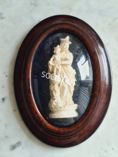 画像5: アンティーク聖母子メダイヨン