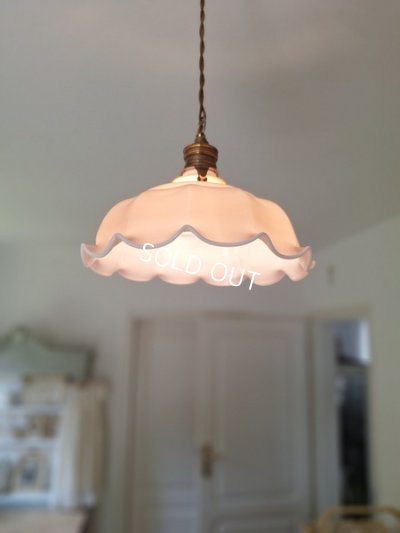 画像4: アンティークピンクオパリンガラスシェード