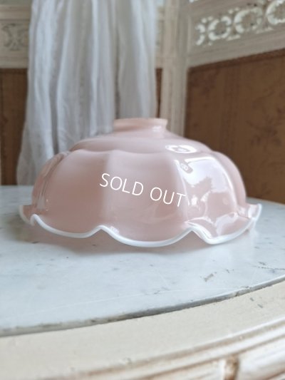 画像8: アンティークピンクオパリンガラスシェード