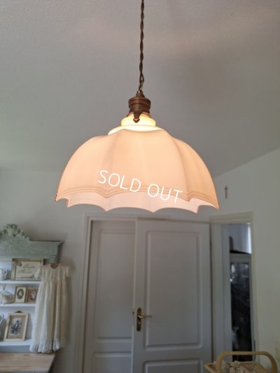 画像2: アンティークオパリンガラスシェード