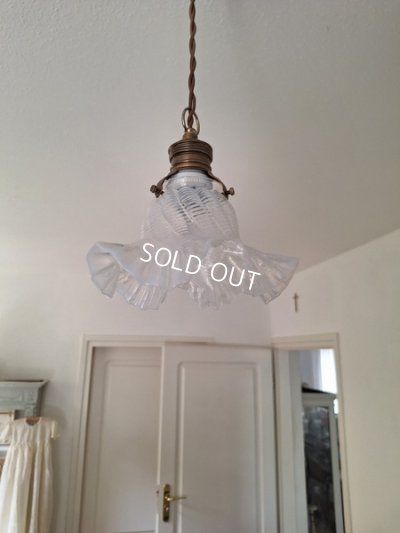 画像3: アンティークオパールガラスランプシェード