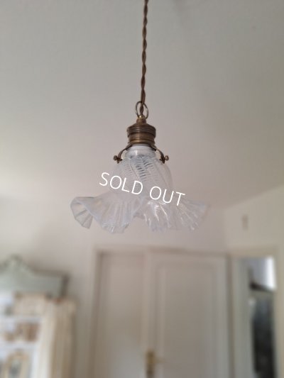 画像2: アンティークオパールガラスランプシェード