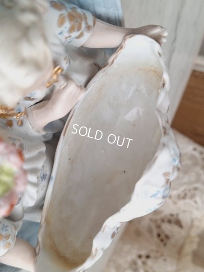 画像11: アンティークビスクダブルエンジェル聖水盤