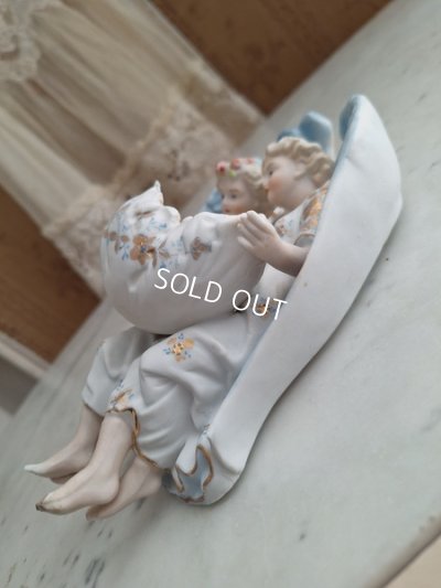 画像12: アンティークビスクダブルエンジェル聖水盤