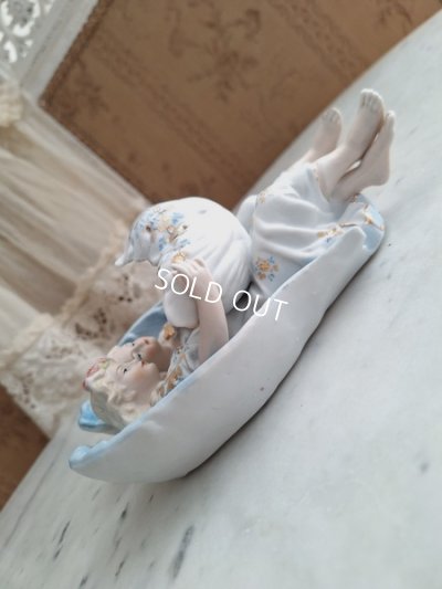 画像14: アンティークビスクダブルエンジェル聖水盤