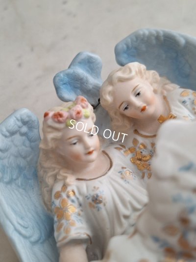 画像2: アンティークビスクダブルエンジェル聖水盤