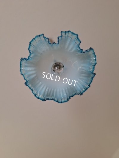 画像3: ブルーリムガラスランプシェード　