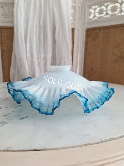 画像10: ブルーリムガラスランプシェード　