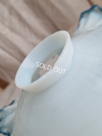 画像14: ブルーリムガラスランプシェード　