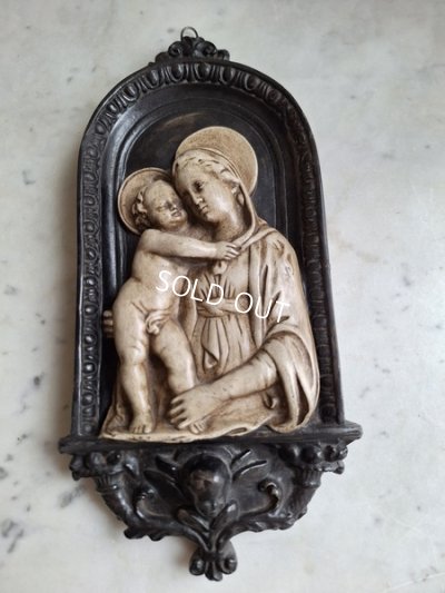 画像3: アンティーク石膏聖母子オーナメント