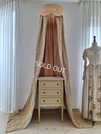 画像2: アンティークカーテン付天蓋