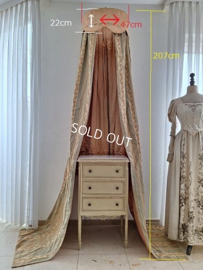 画像37: アンティークカーテン付天蓋