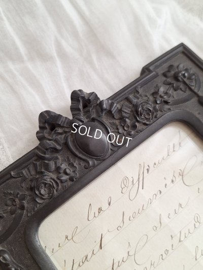 画像3: ナポレオン三世エボナイトレリーフフォトフレーム　