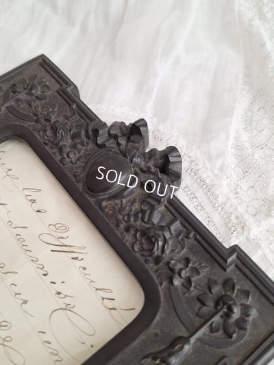 画像6: ナポレオン三世エボナイトレリーフフォトフレーム　