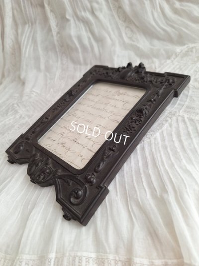 画像8: ナポレオン三世エボナイトレリーフフォトフレーム　
