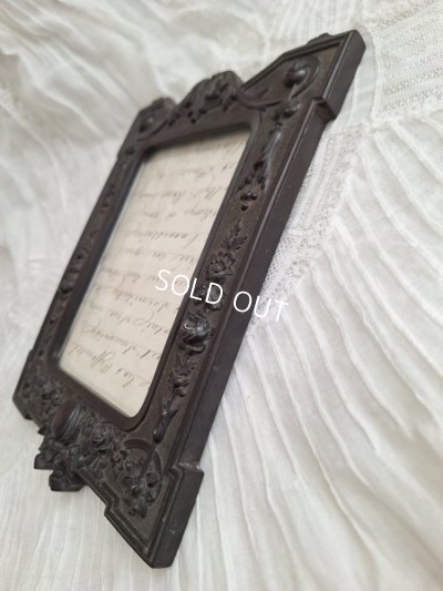 画像10: ナポレオン三世エボナイトレリーフフォトフレーム　