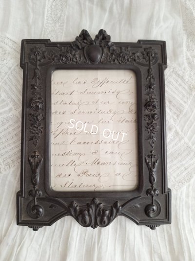 画像2: ナポレオン三世エボナイトレリーフフォトフレーム　