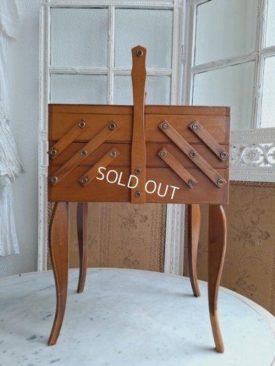 画像5: アンティーク猫脚ソーイングボックス