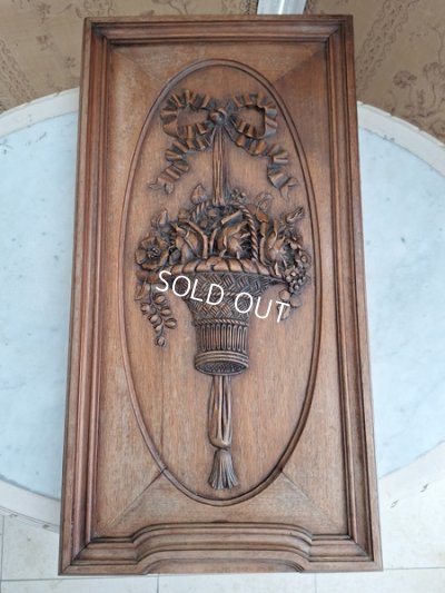 画像20: ウッド花かごレリーフパネル