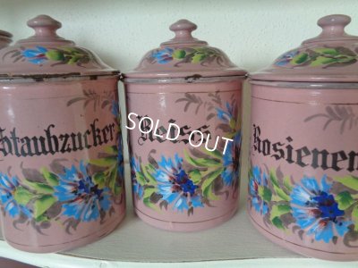 画像4: ホーロー花柄キャニスターセット