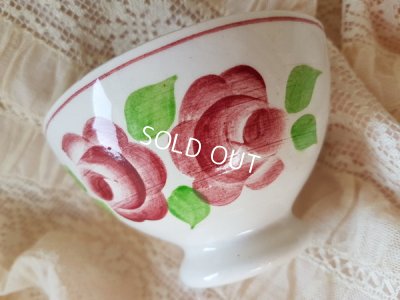 画像2: 手描きローズ柄カフェオレボウル