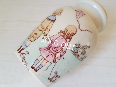 画像2: リュネヴィル窯人物画マスタードポット