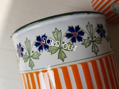画像9: BBオレンジ花柄キャニスター