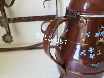 画像4: ホーローリボンとローズ柄コーヒーポット
