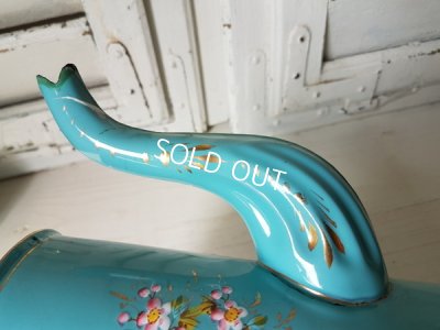 画像7: ホーロー製手描き花柄コーヒーポット