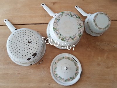 画像8: ホーロー白ブルーベル柄ウエディングセット