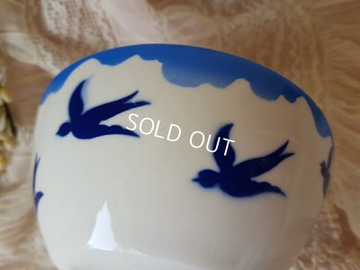 画像7: バドンヴィレーツバメ柄カフェオレボウル