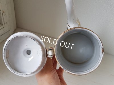 画像2: BWホーロー花柄チョコレートポット