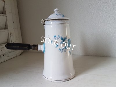 画像4: BWホーロー花柄チョコレートポット