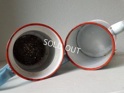 画像5: ホーロー手描きローズ柄コーヒーポット